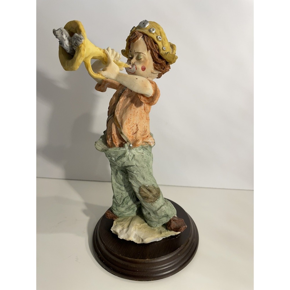 Manni Clown 1986 Signed‎ Ceramic Handpainted Circus Figurine Sculpture